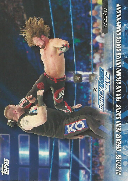 WWE Topps Road to Wrestlemania 2018 AJ Styles #98