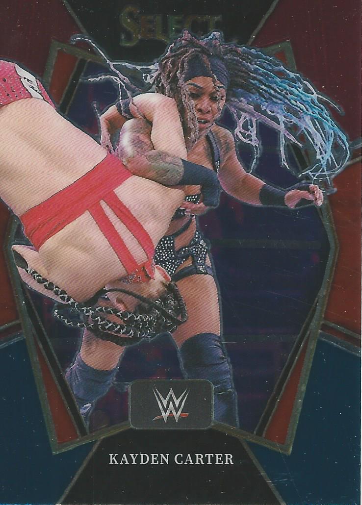 WWE Panini Select 2022 Red/Silver/Blue Kayden Carter #185
