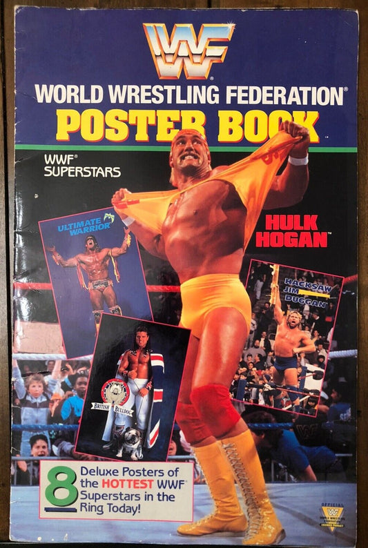 1991 WWF Poster Book Hulk Hogan by Checkerboard