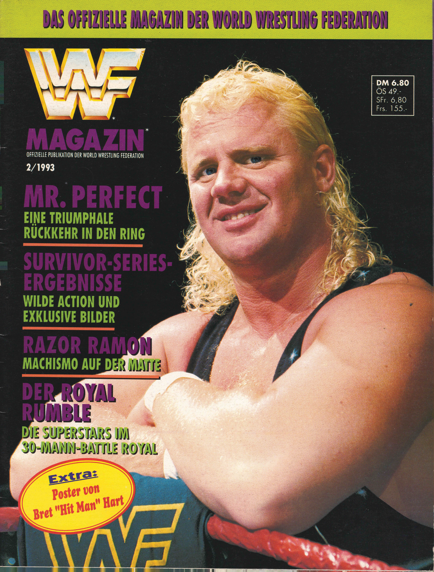 WWF Magazine February 1993 from Germany Magazine PWcatalog