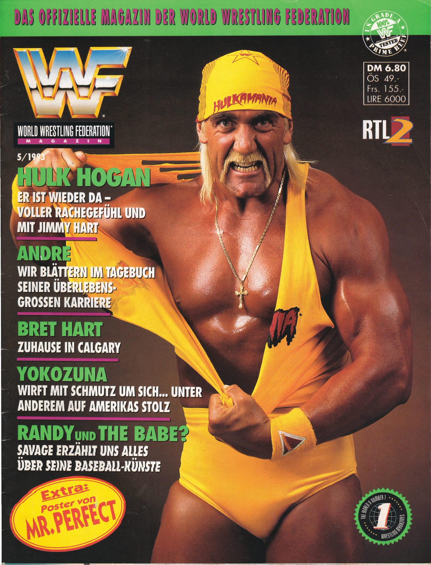 WWF Magazine May 1993 from Germany Magazine PWcatalog