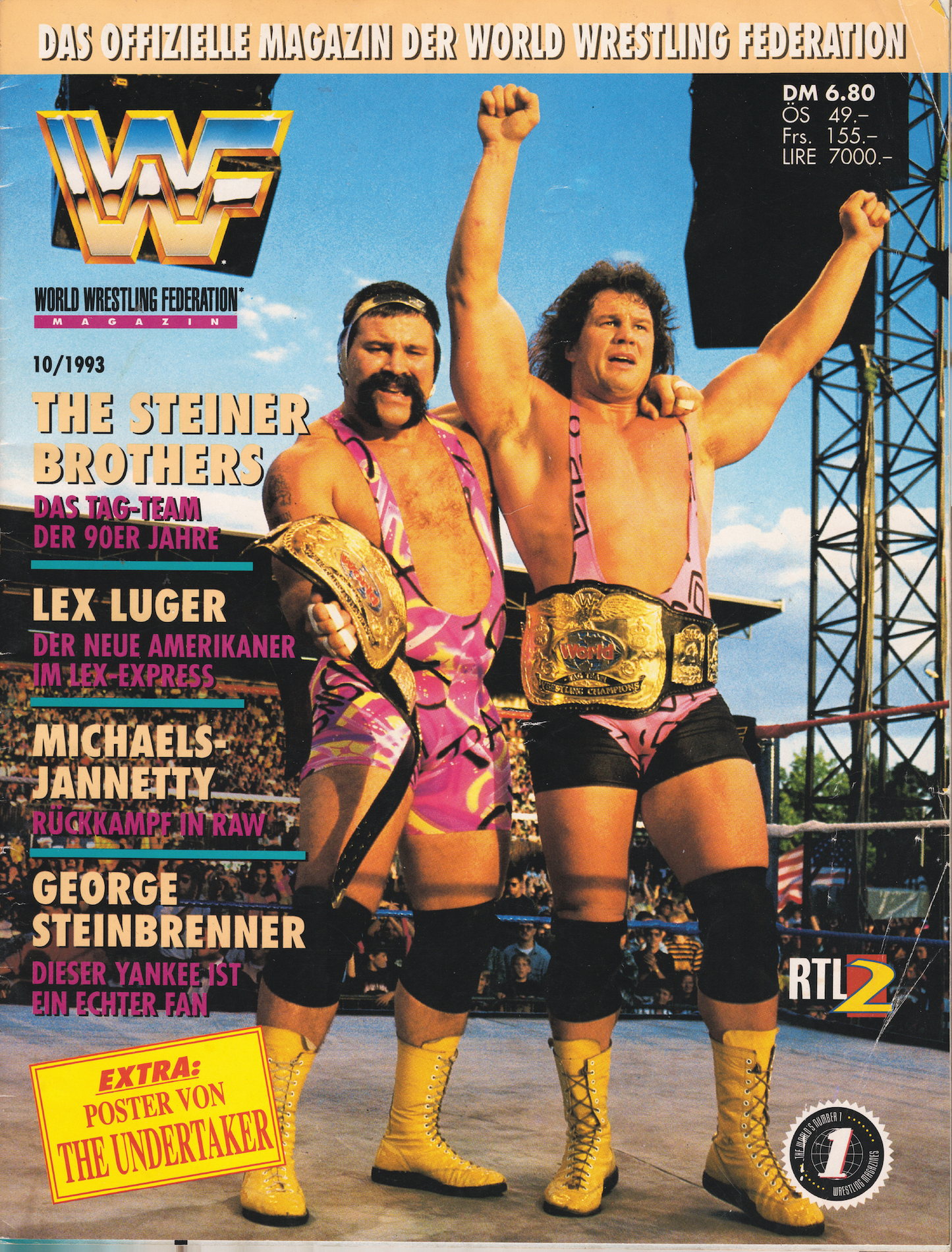 WWF Magazine October 1993 from Germany Magazine PWcatalog