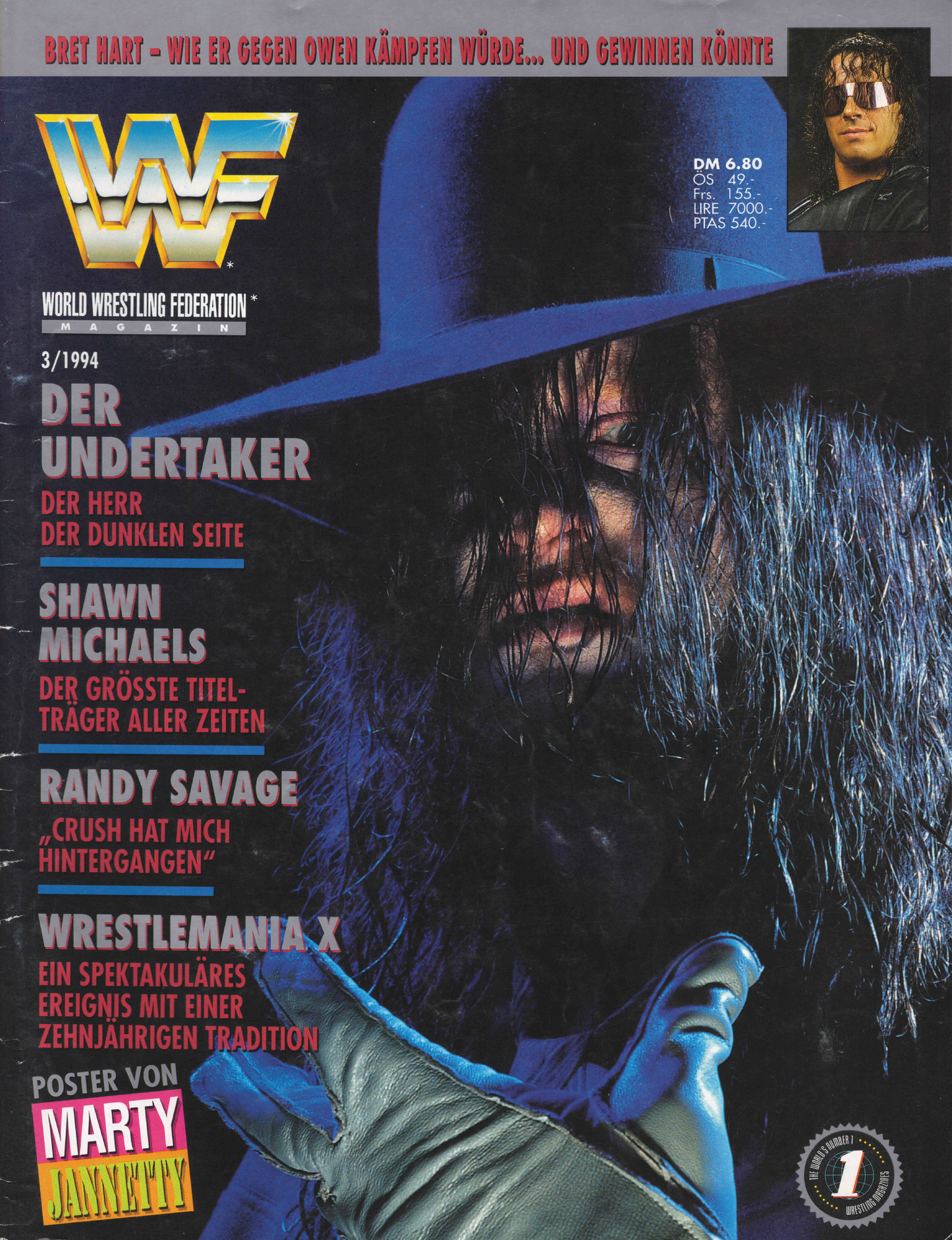 WWF Magazine March 1994 from Germany Magazine PWcatalog