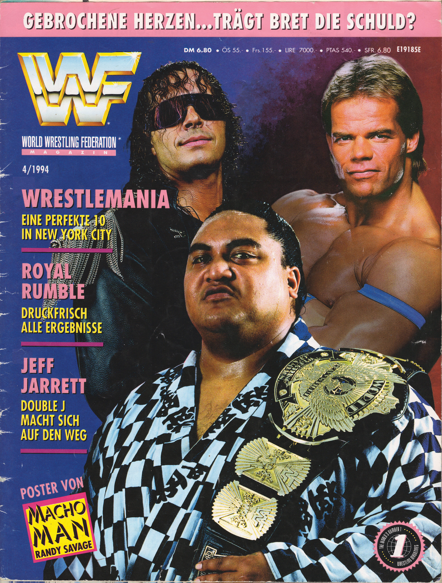 WWF Magazine April 1994 from Germany Magazine PWcatalog