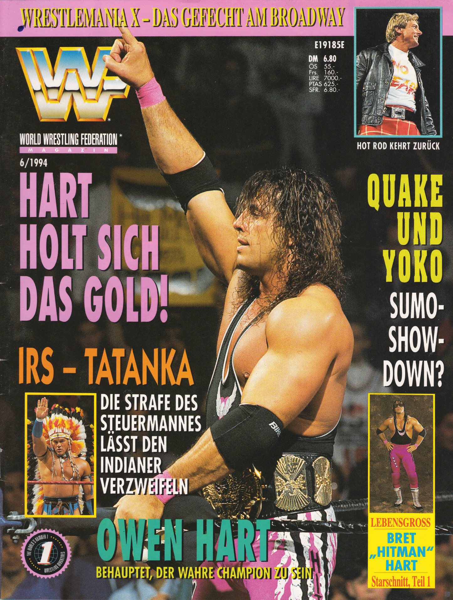 WWF Magazine June 1994 from Germany Magazine PWcatalog