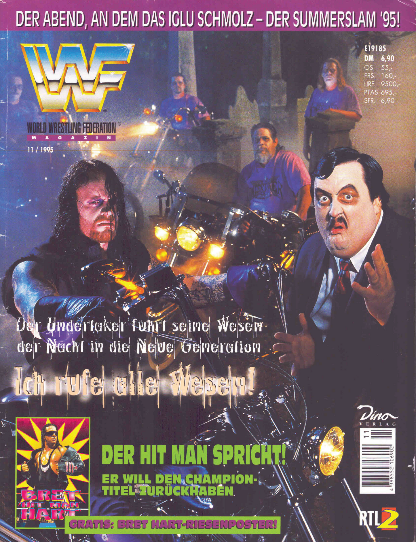 WWF Magazine November 1995 from Germany Magazine PWcatalog