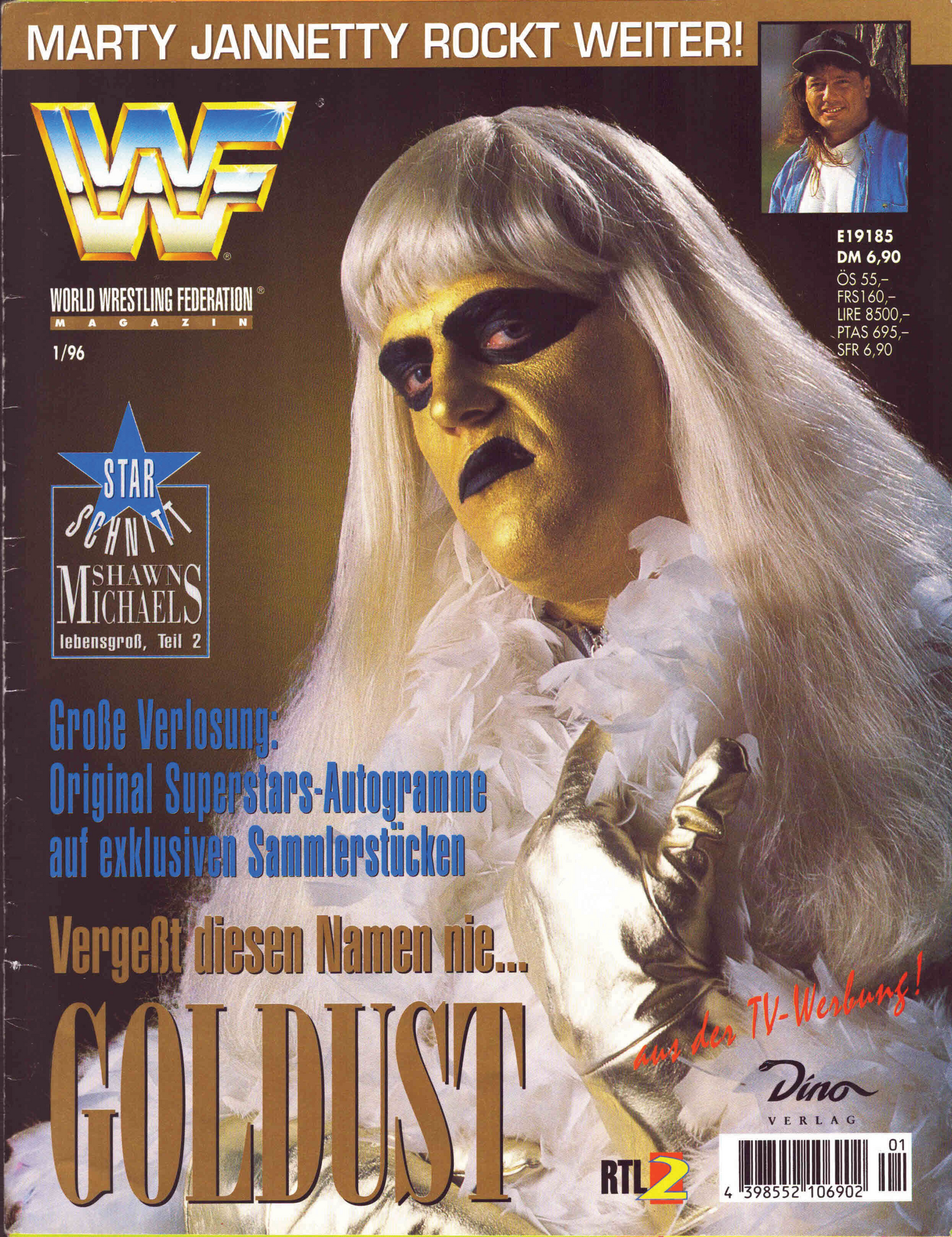 WWF Magazine January 1996 from Germany Magazine PWcatalog