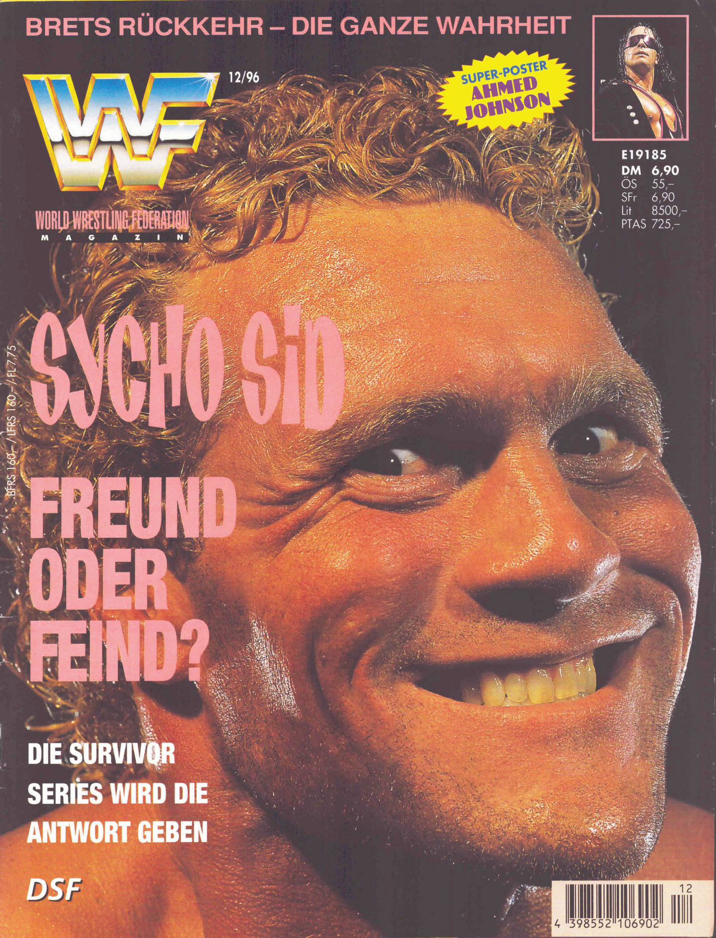 WWF Magazine December 1996 from Germany Magazine PWcatalog