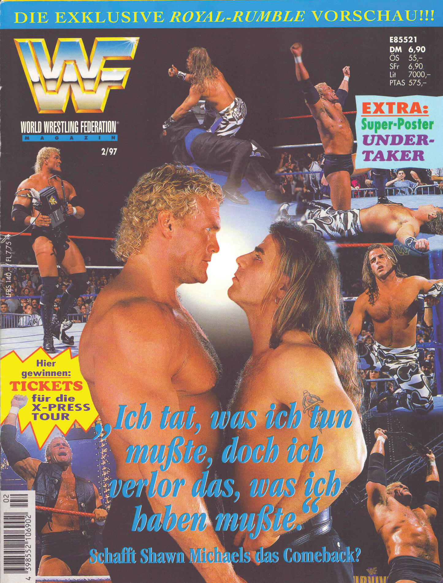 WWF Magazine February 1997 from Germany Magazine PWcatalog