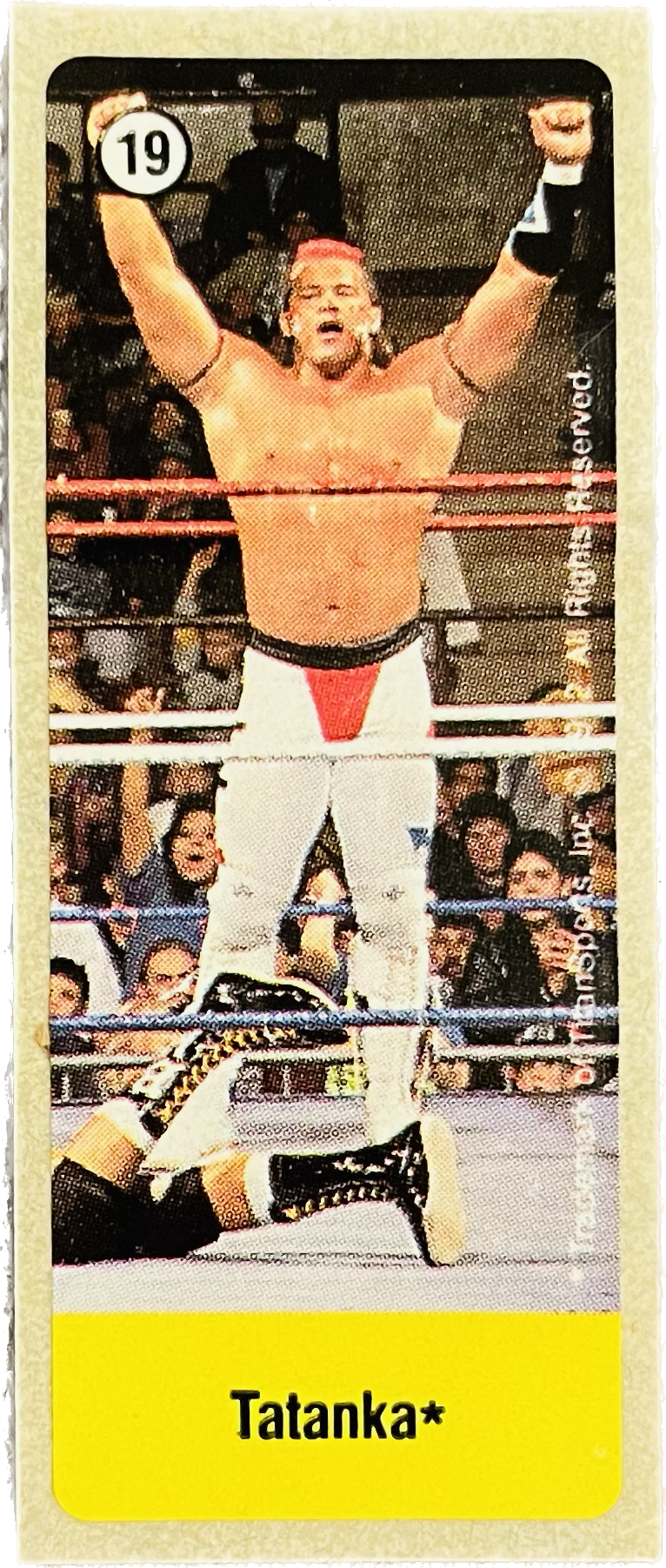 WWF Dunkin Bubble Gum Stickers (1992) No. 19 Tatanka PW Catalog