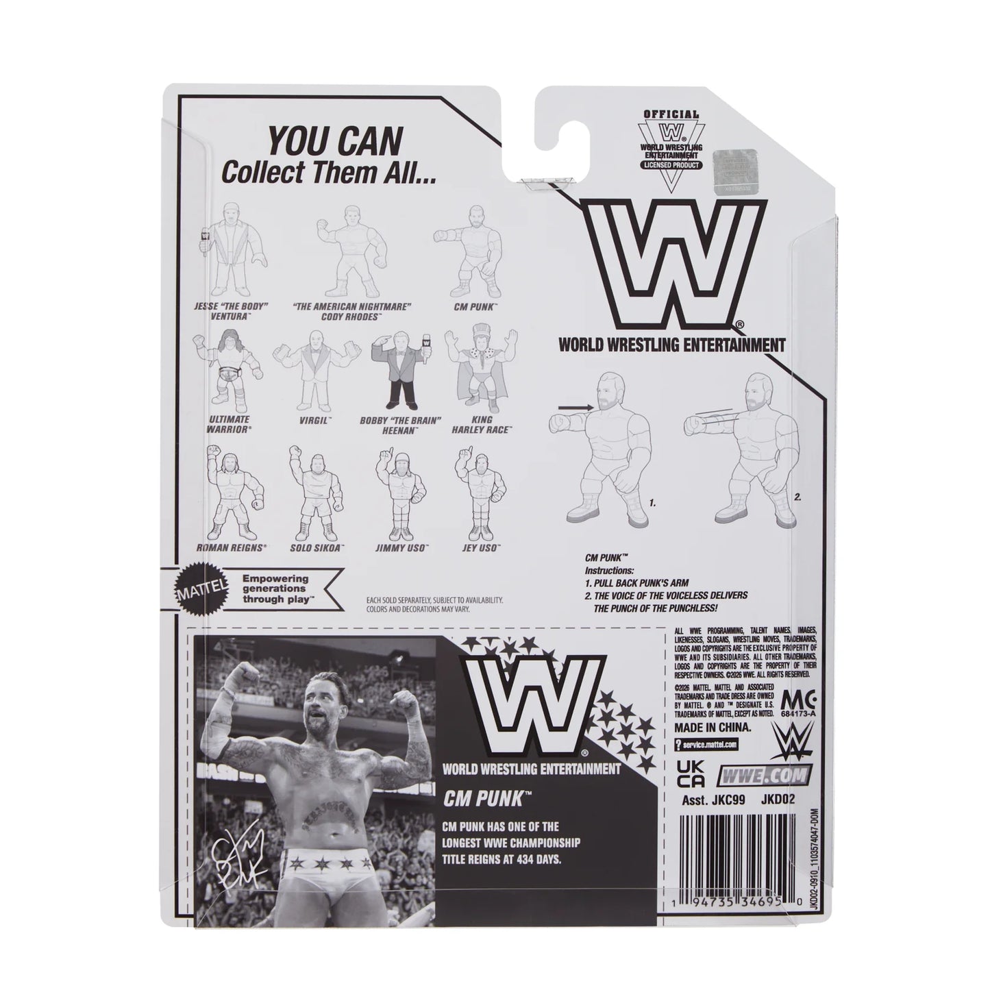 WWE Mattel Retro CM Punk Ringside Exclusive Series 1