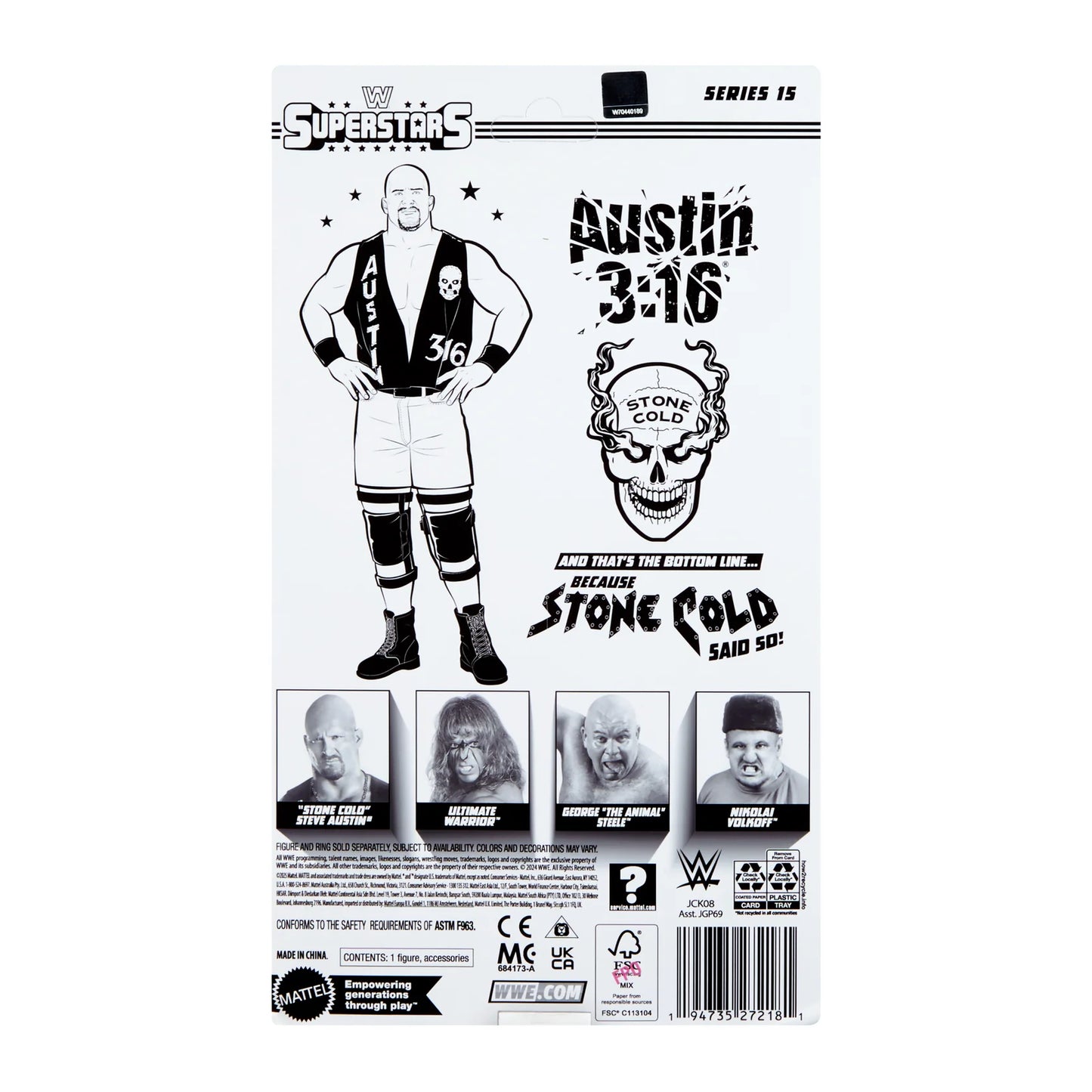 WWE Superstars Series 15 Stone Cold Steve Austin