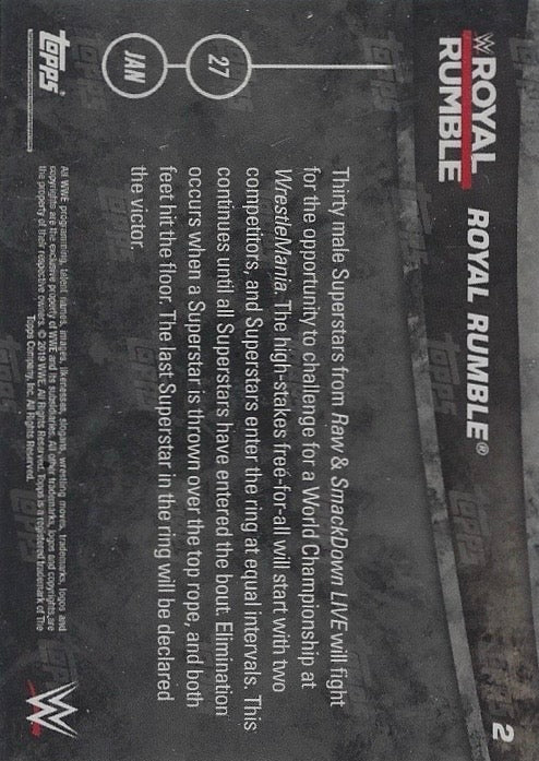 Royal Rumble – 30-MAN Over the Top Rope Battle Royal trading card PW Catalog