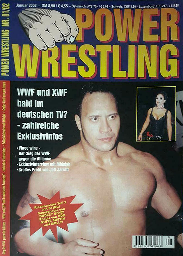 Power Wrestling Magazine January 2002 Magazine PWcatalog