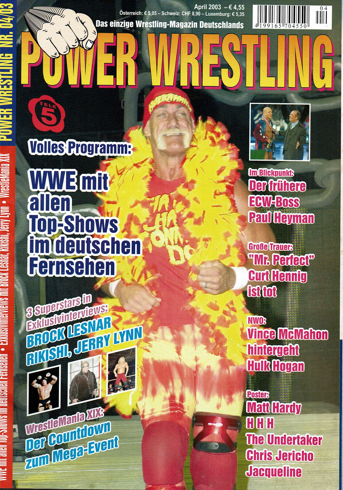 Power Wrestling Magazine April 2003 Magazine PWcatalog