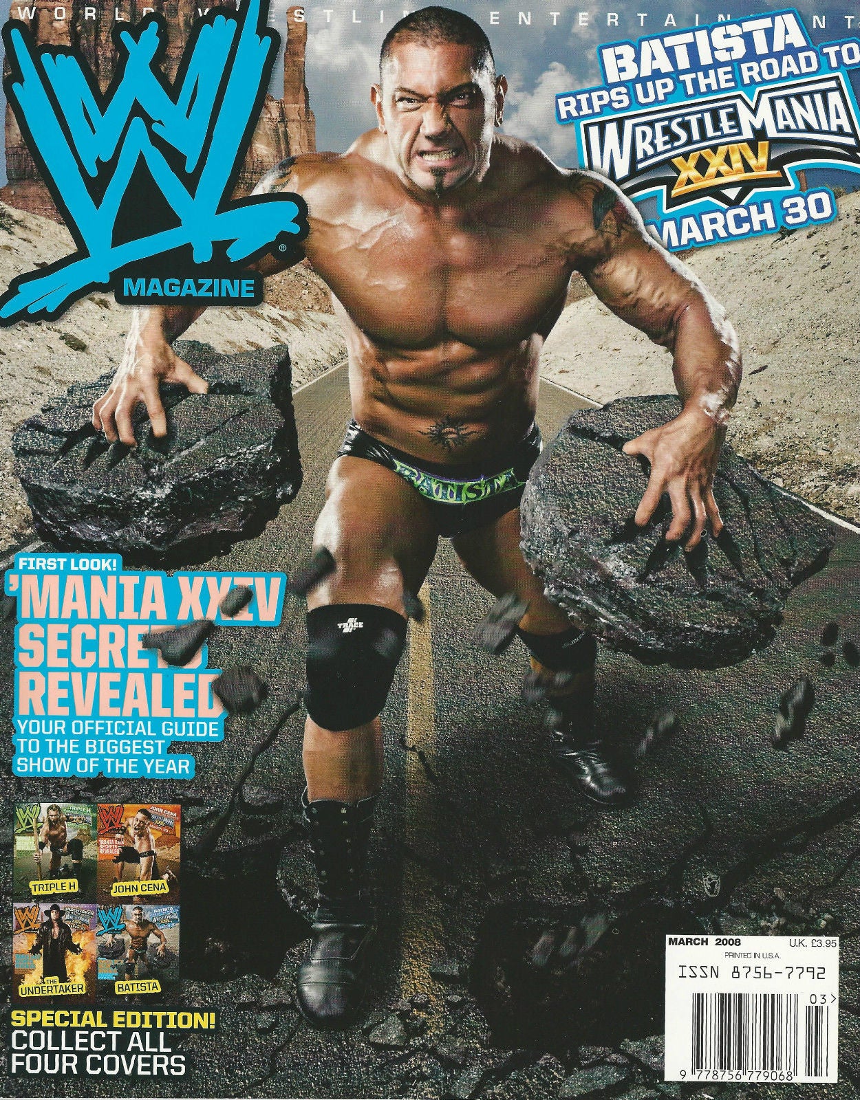 WWE Magazine March 2008 from The United Kingdom Batista Magazine PWcatalog