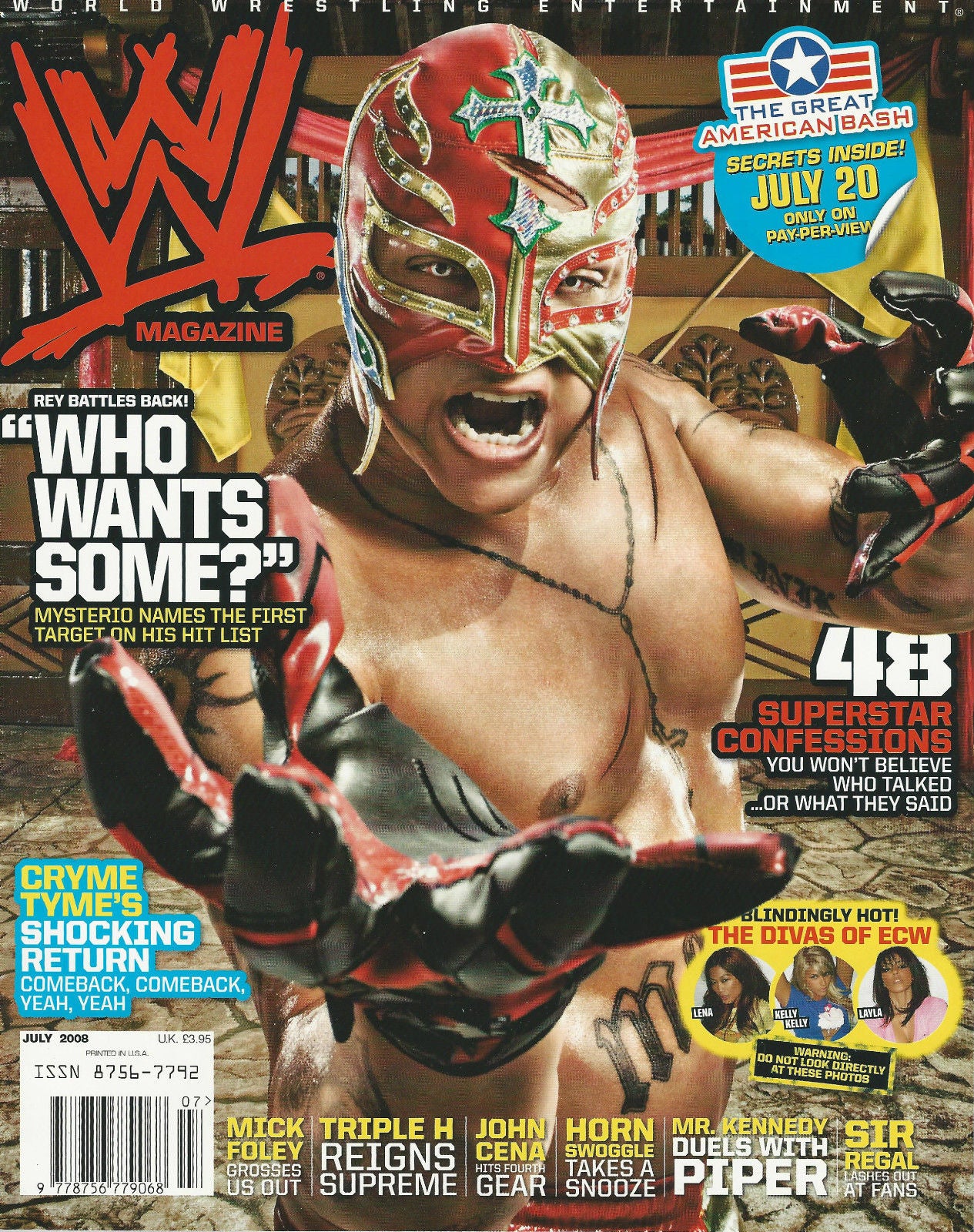 WWE Magazine July 2008 from The United Kingdom Magazine PWcatalog