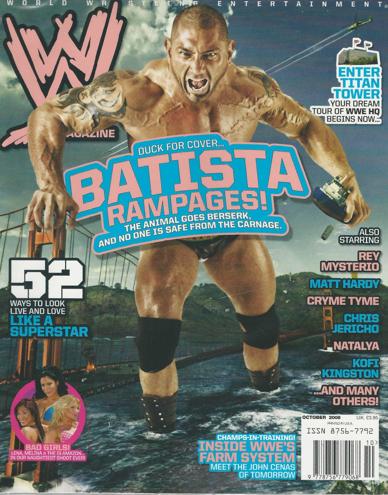 WWE Magazine October 2008 from The United Kingdom Magazine PWcatalog