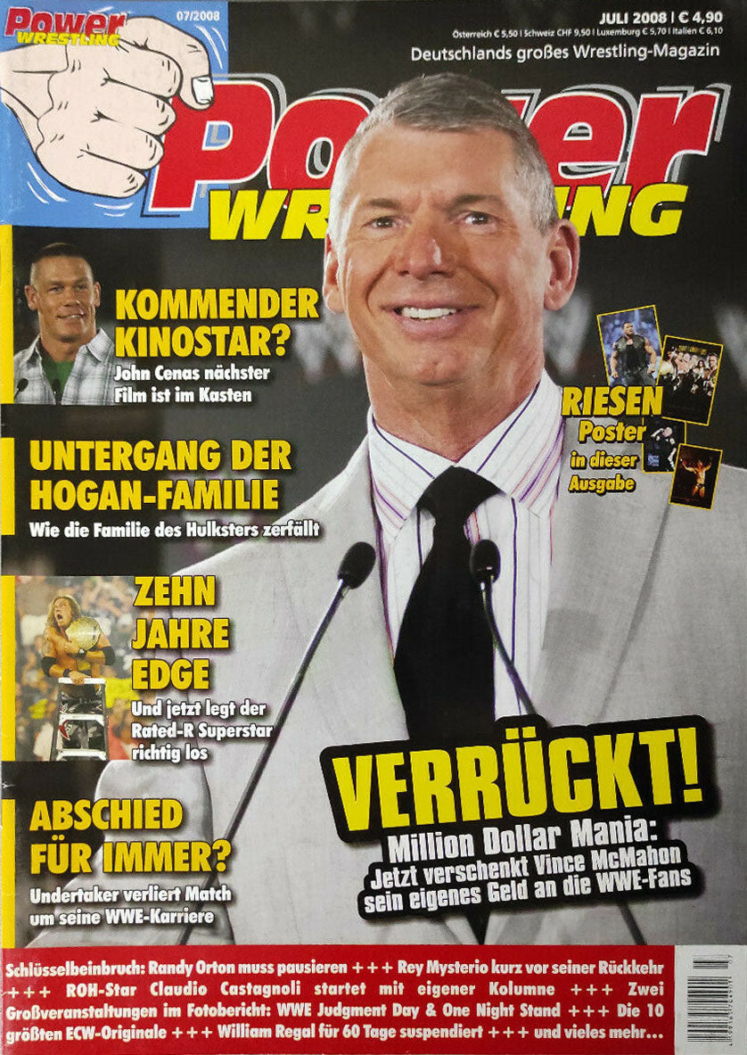 Power Wrestling Magazine July 2008 Magazine PWcatalog
