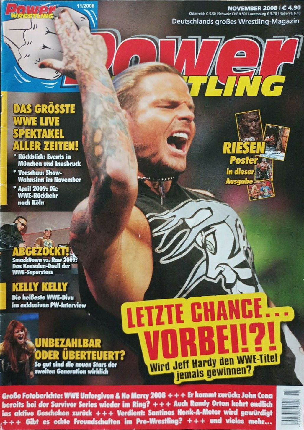 Power Wrestling Magazine November 2008 Magazine PWcatalog