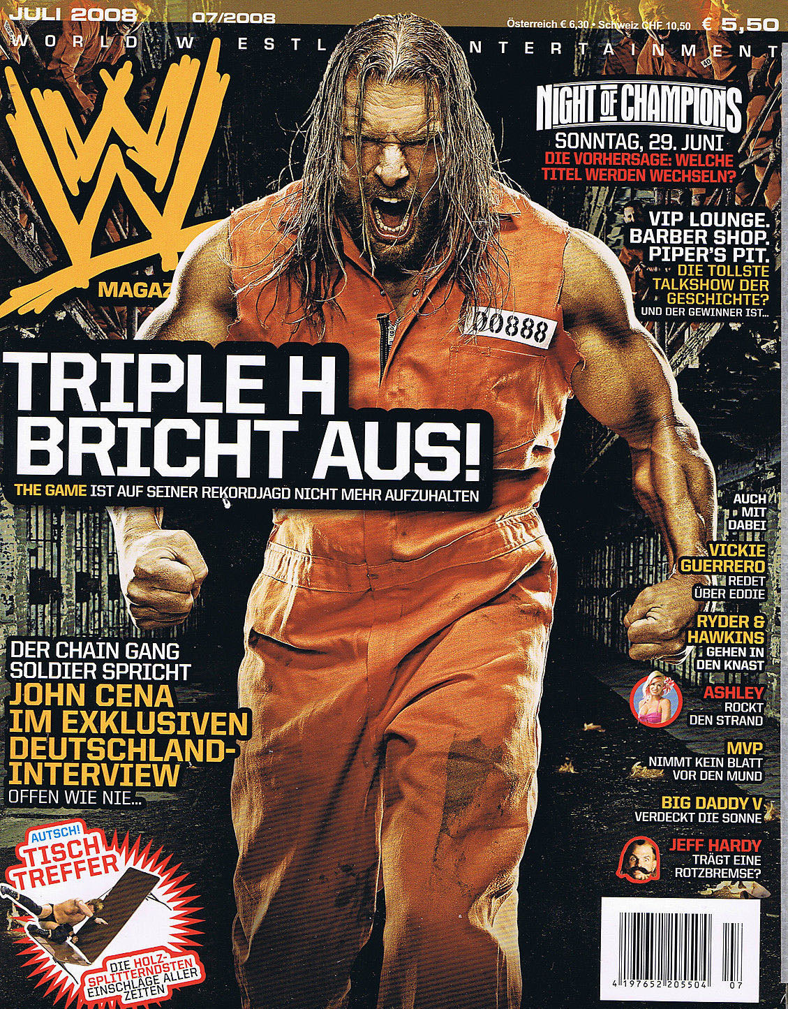 WWE Magazine July 2008 from Germany Magazine PWcatalog