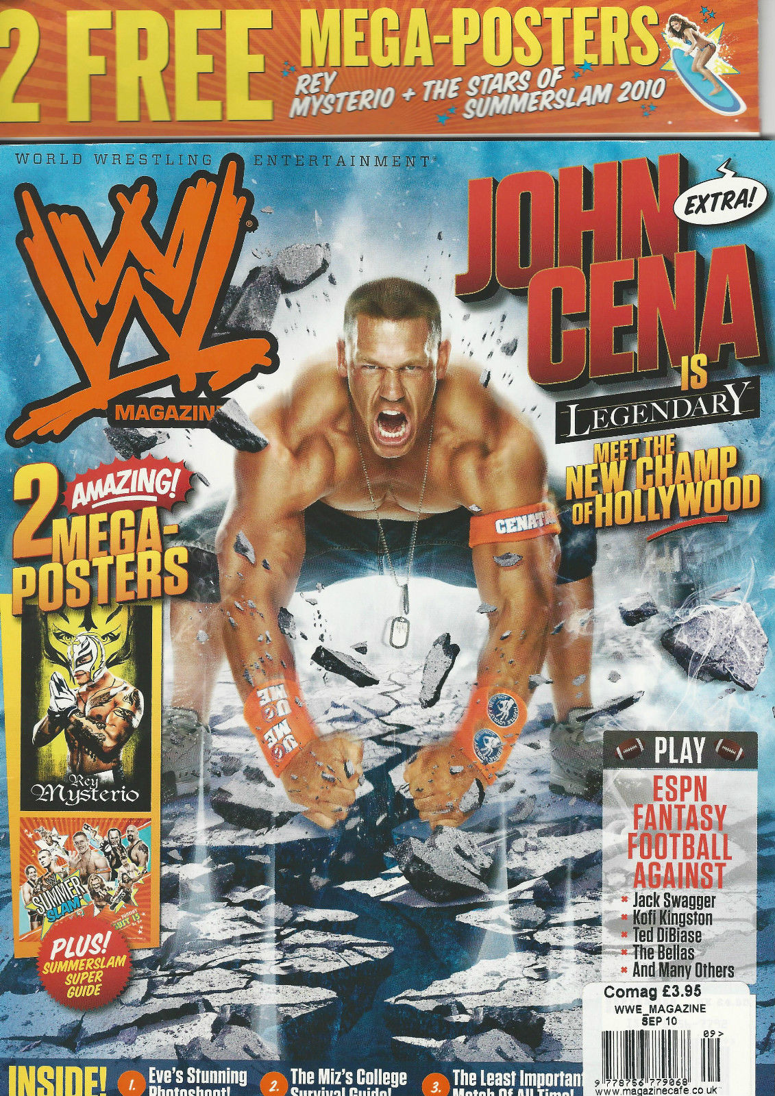 WWE Magazine September 2010 from The United Kingdom Magazine PWcatalog