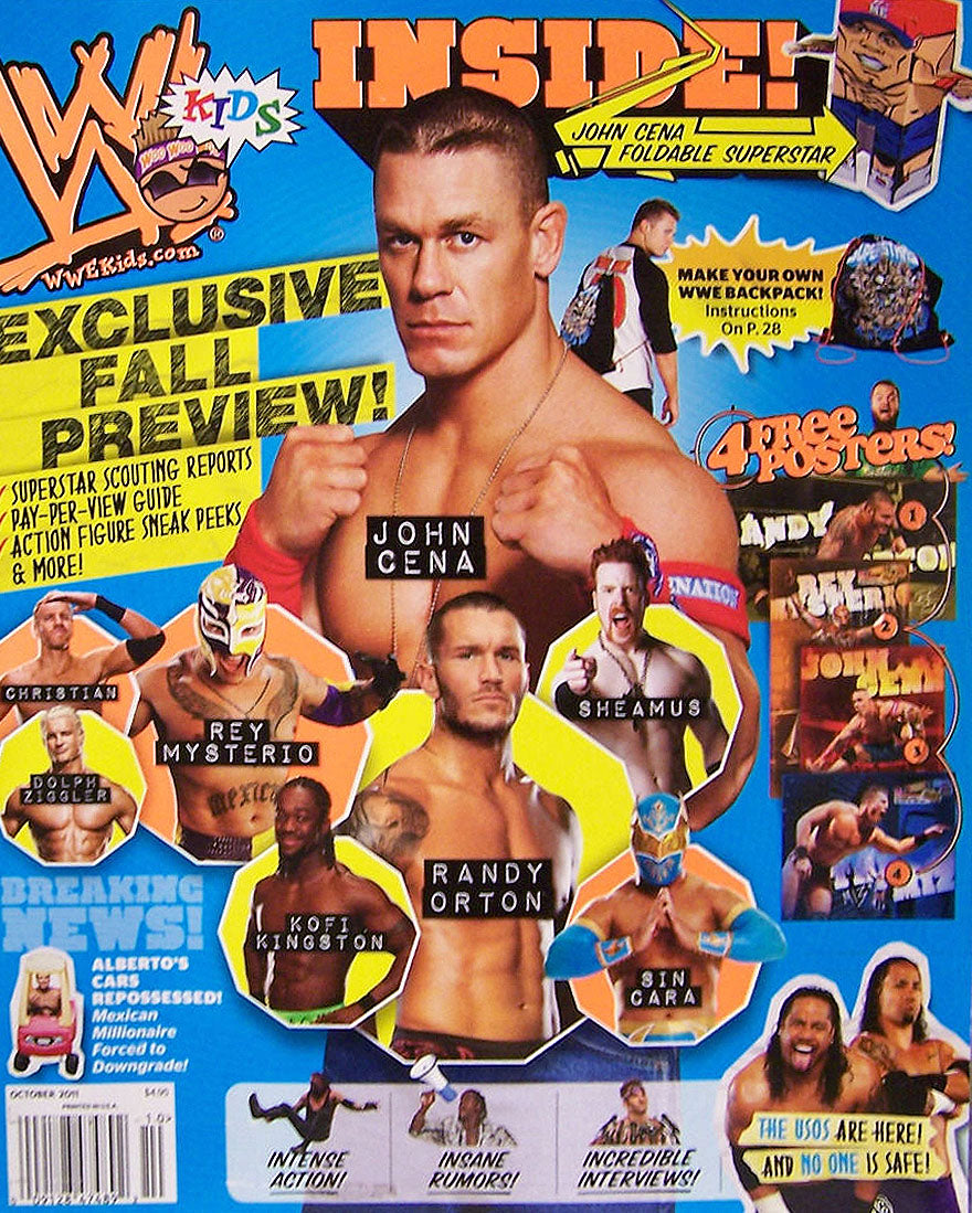 WWE Kids October 2011 Magazine PWcatalog