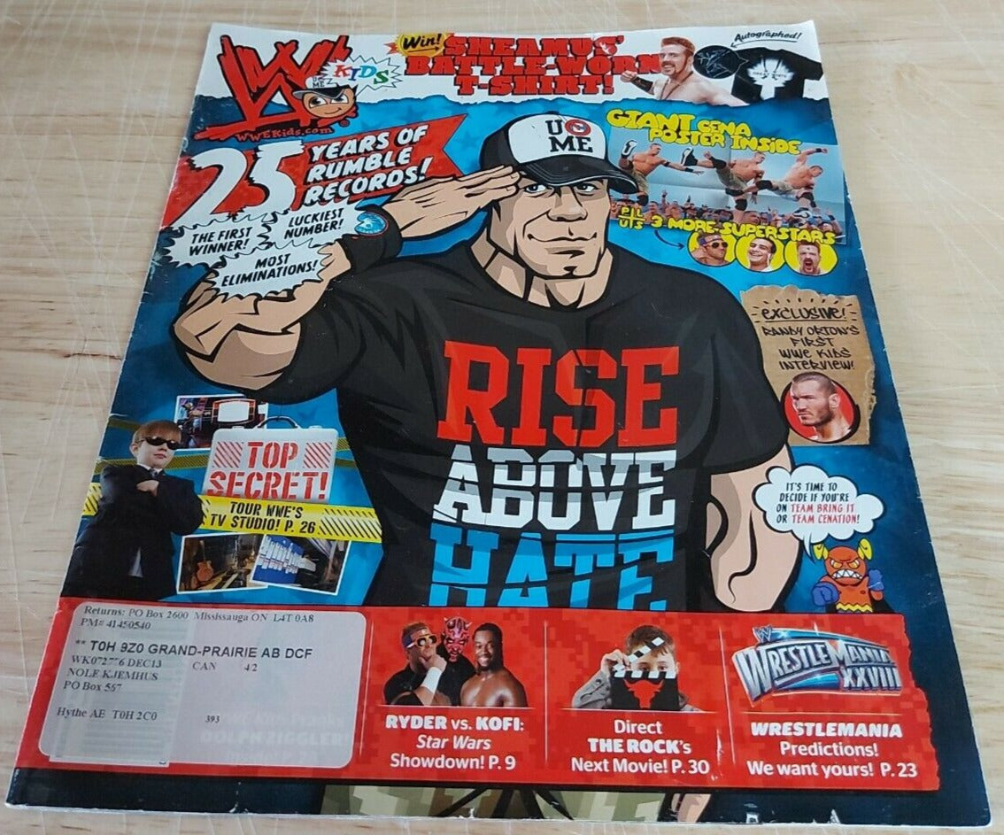 WWE Kids February 2012 Magazine PWcatalog
