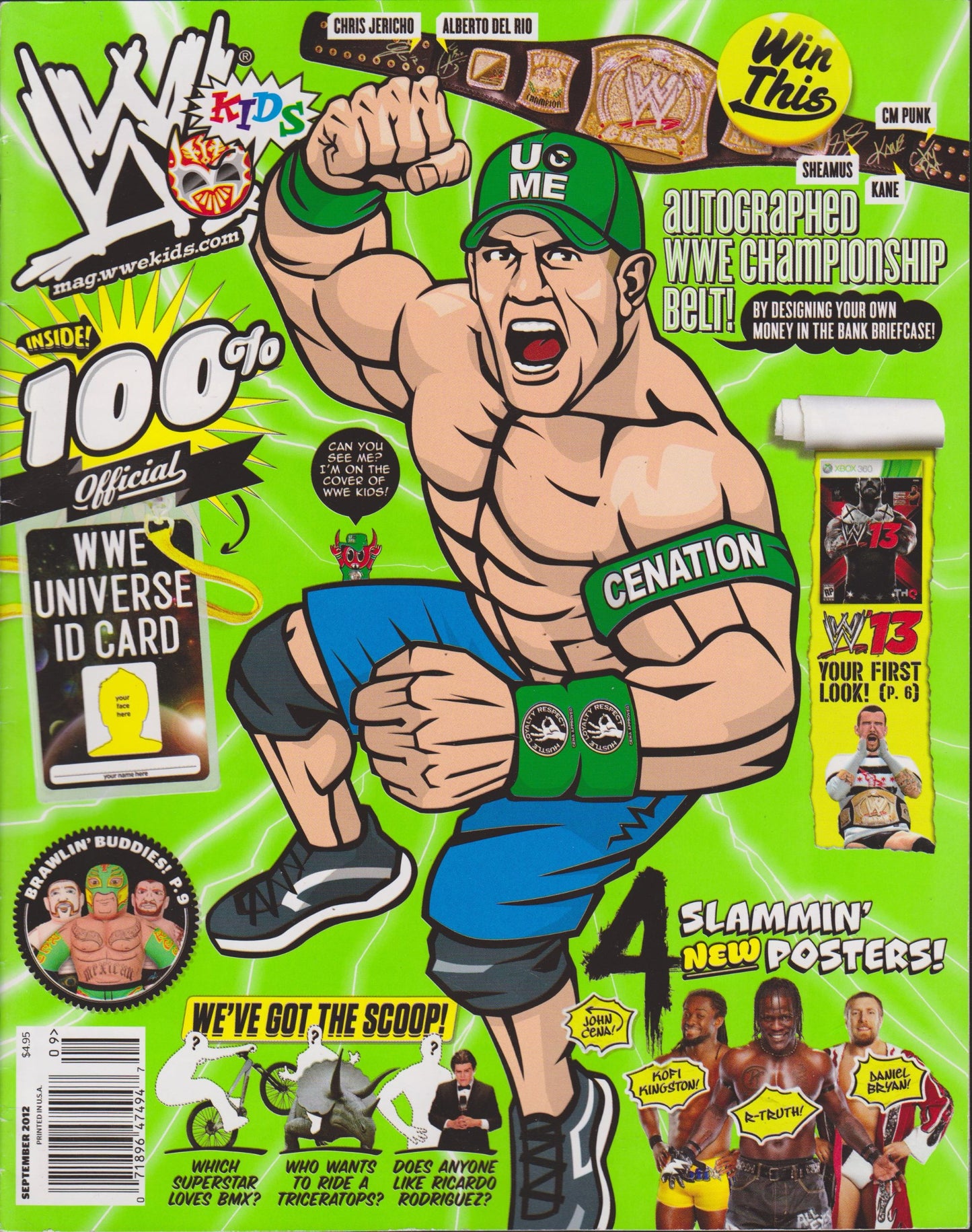 WWE Kids September 2012 Magazine PWcatalog