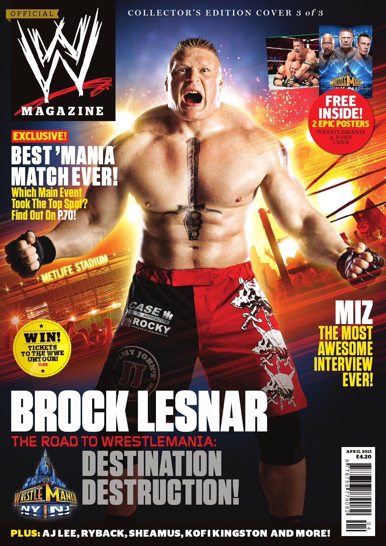 WWE Magazine April 2013 from The United Kingdom Magazine PWcatalog