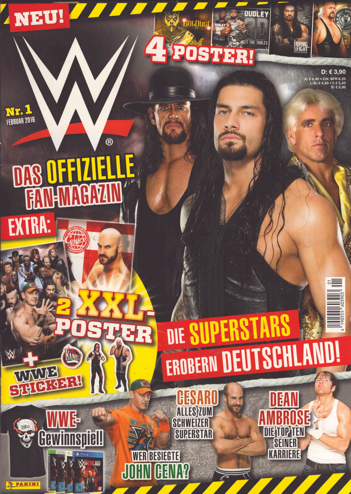 WWE Fan Magazine No. 1 February 2016 from Germany Magazine PWcatalog