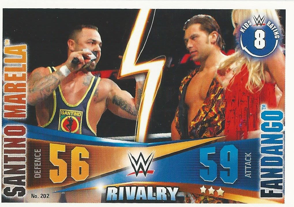 WWE Topps Slam Attax Rivals 2014 Santino vs. Fandango #202