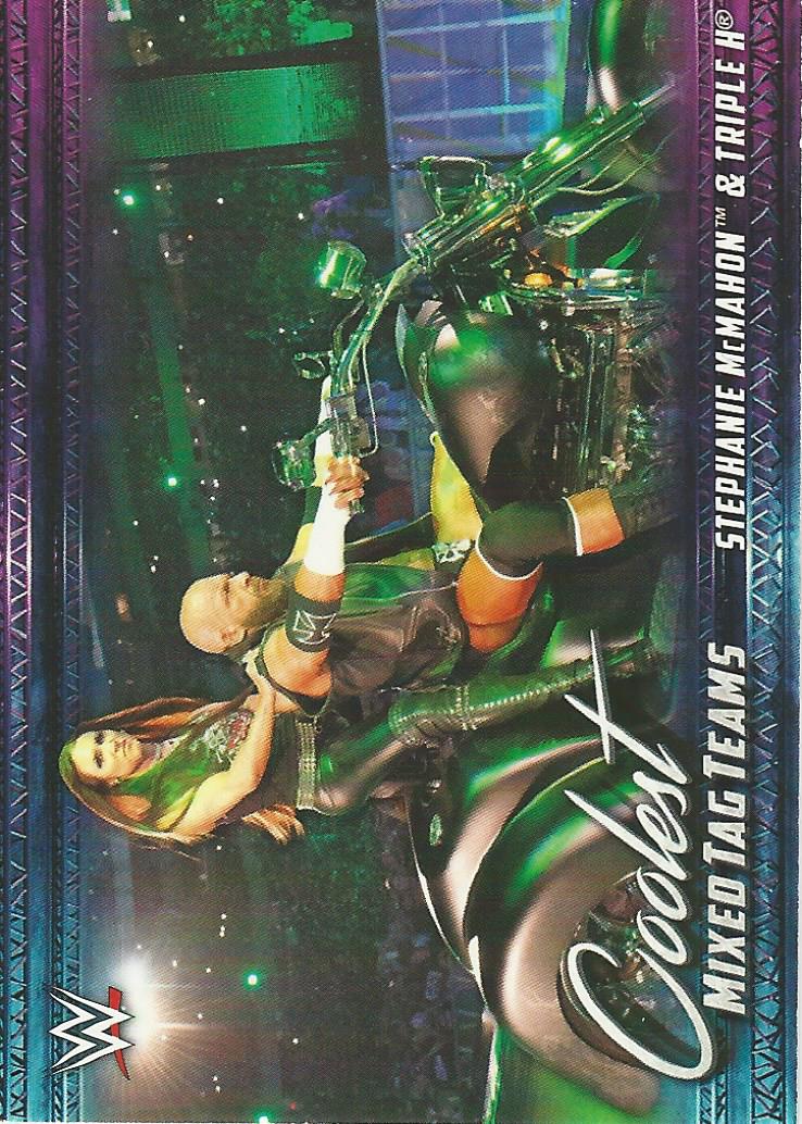 WWE Topps 2021 Triple H and Stephanie MT-7 trading card PW Catalog