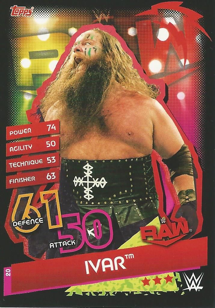 WWE Topps Slam Attax Reloaded 2020 Ivar #20