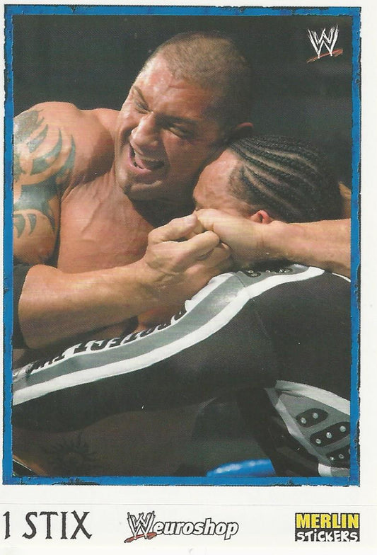 WWE Merlin Heros Stickers 2008 Batista #64
