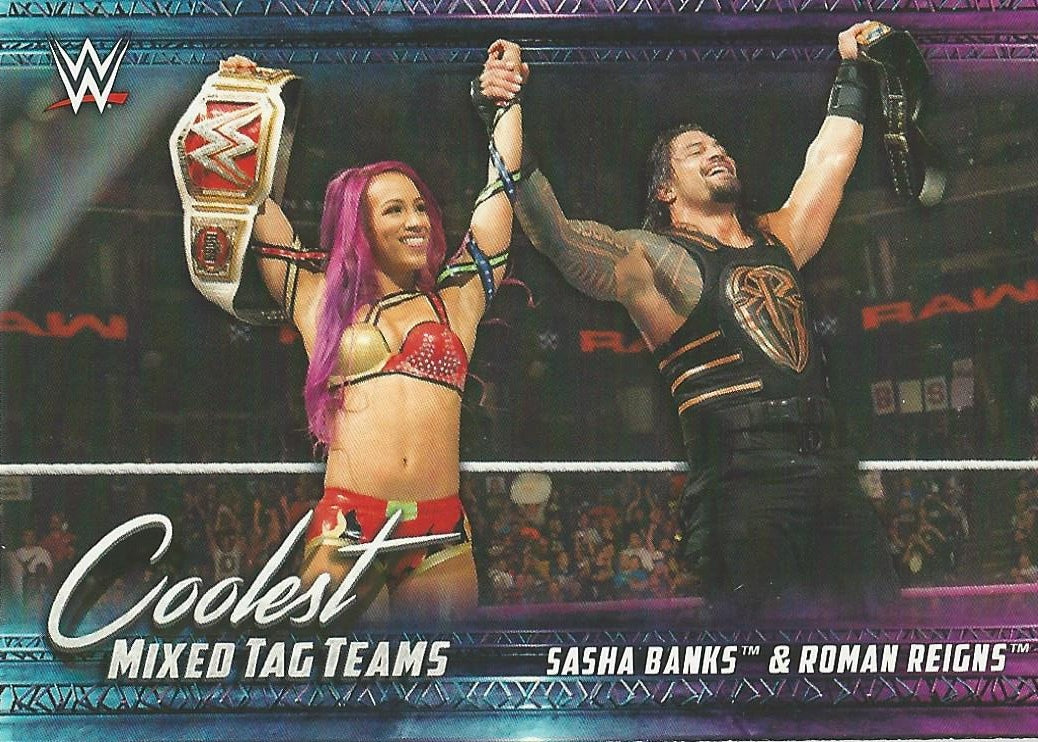 WWE Topps 2021 Sasha Banks and Roman Reigns MT-4