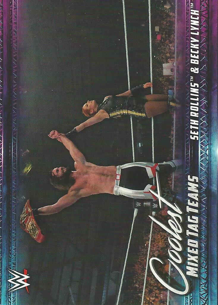 WWE Topps 2021 Becky Lynch and Seth Rollins MT-9 trading card PW Catalog