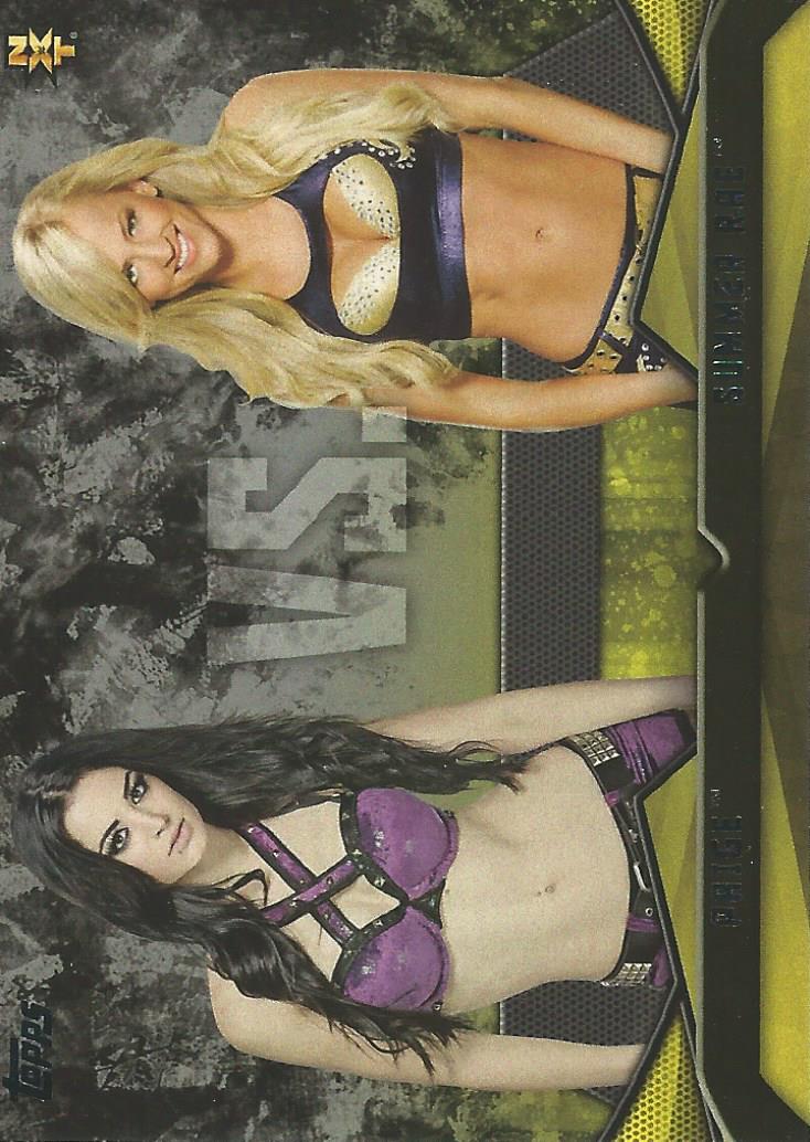 WWE Topps Then Now Forever 2016 Paige vs Summer Rae #16