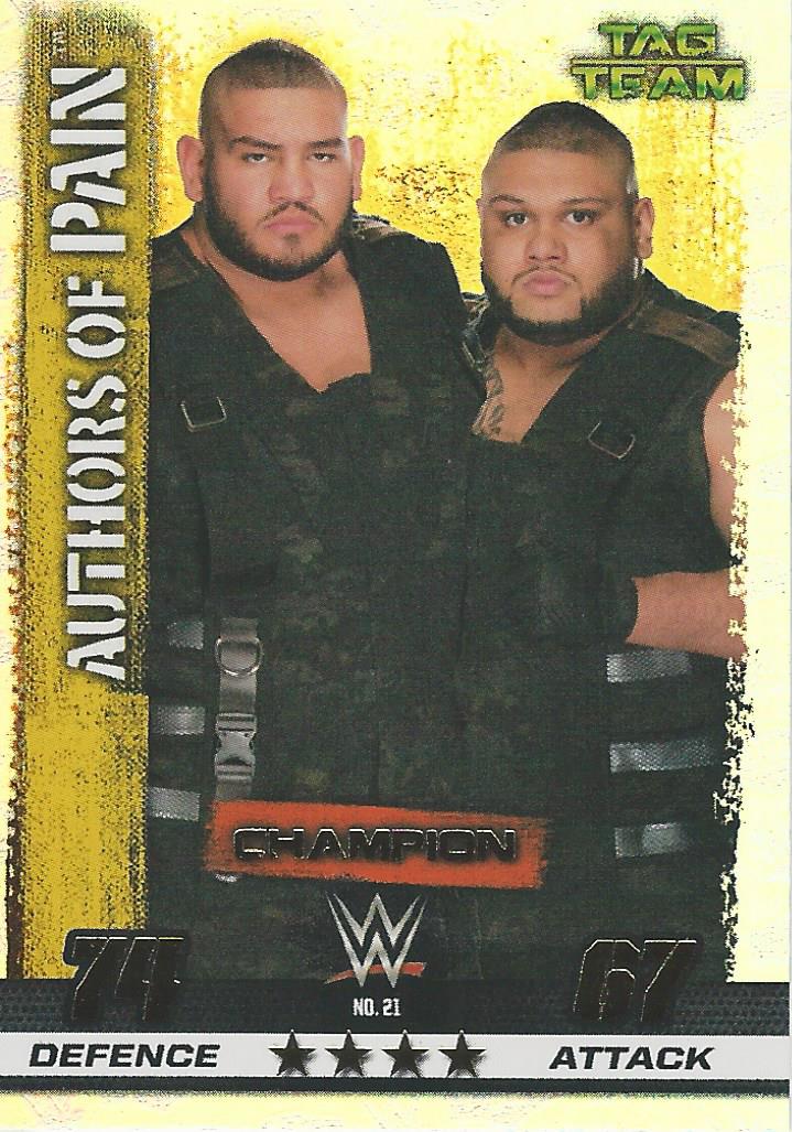WWE Topps Slam Attax 10th Edition 2017 Champion Authors Of Pain #21