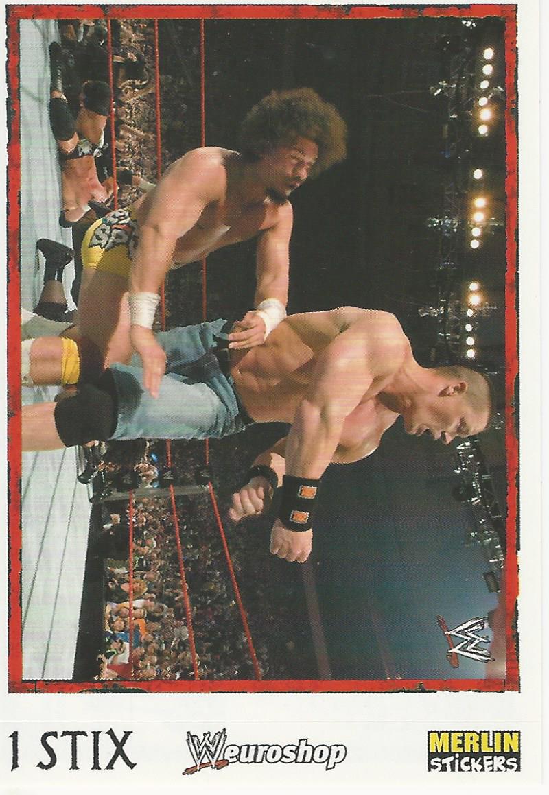 WWE Merlin Heros Stickers 2008 John Cena #140