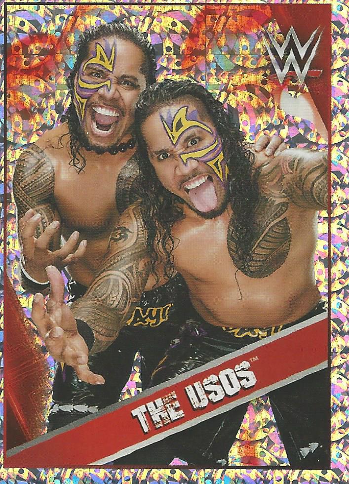 WWE Topps Then Now Forever 2016 Stickers Foil The Usos #220