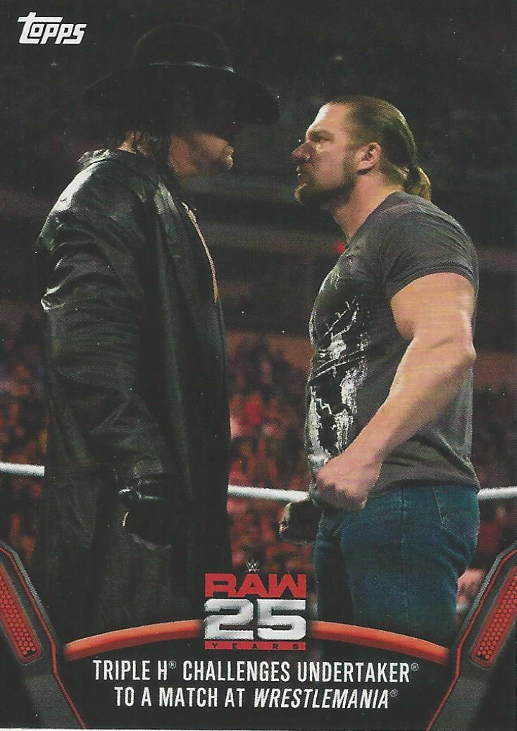 WWE Topps Then Now Forever 2018 Undertaker and Triple H Raw-35 trading card PW Catalog
