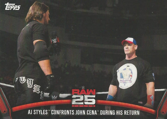WWE Topps Then Now Forever 2018 AJ Styles and John Cena Raw-44