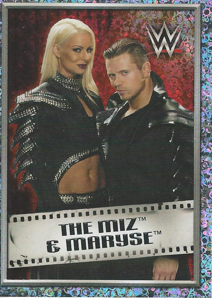WWE Topps 2018 Stickers The Miz and Maryse Foil #248