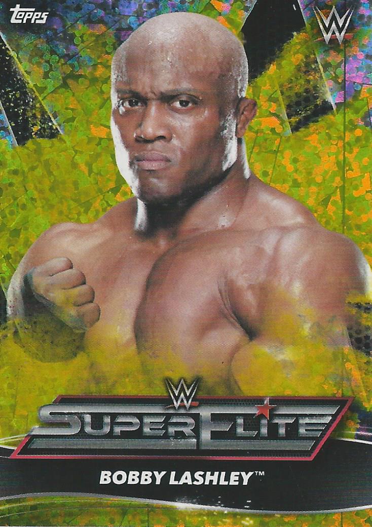 Topps WWE Superstars 2021 Bobby Lashley SE7 Yellow trading card PW Catalog