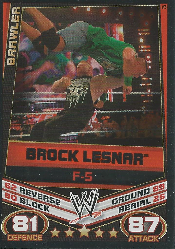 WWE Topps Slam Attax Rebellion 2012 Brock Lesnar #25