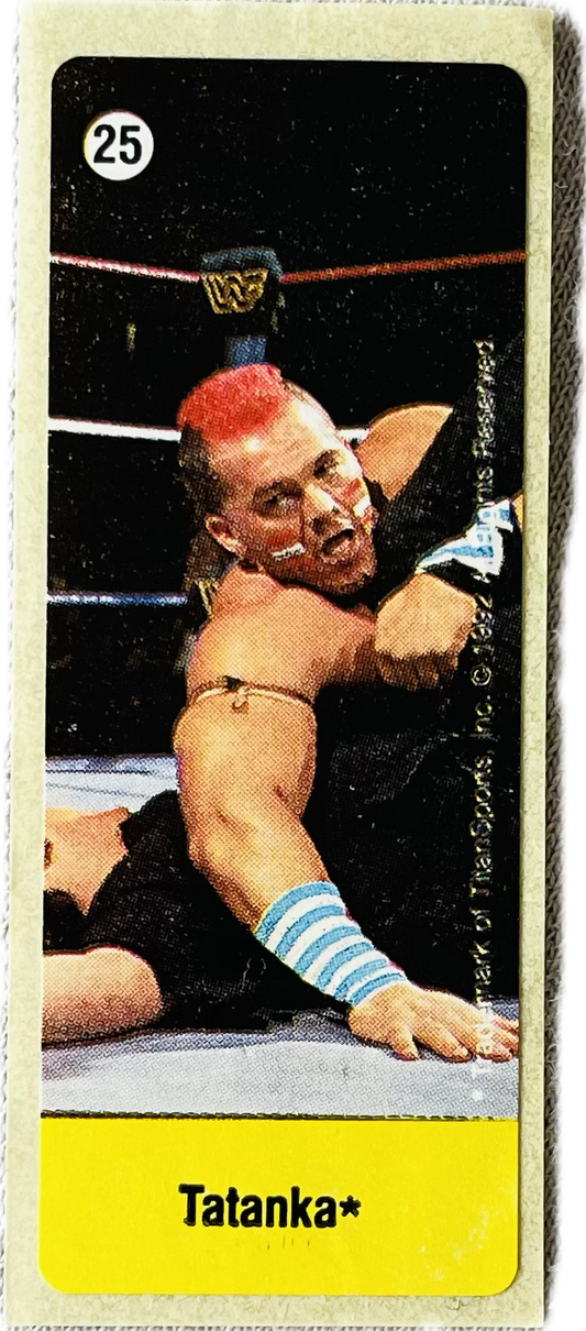 WWF Dunkin Bubble Gum Stickers (1992) No. 25 Tatanka PW Catalog