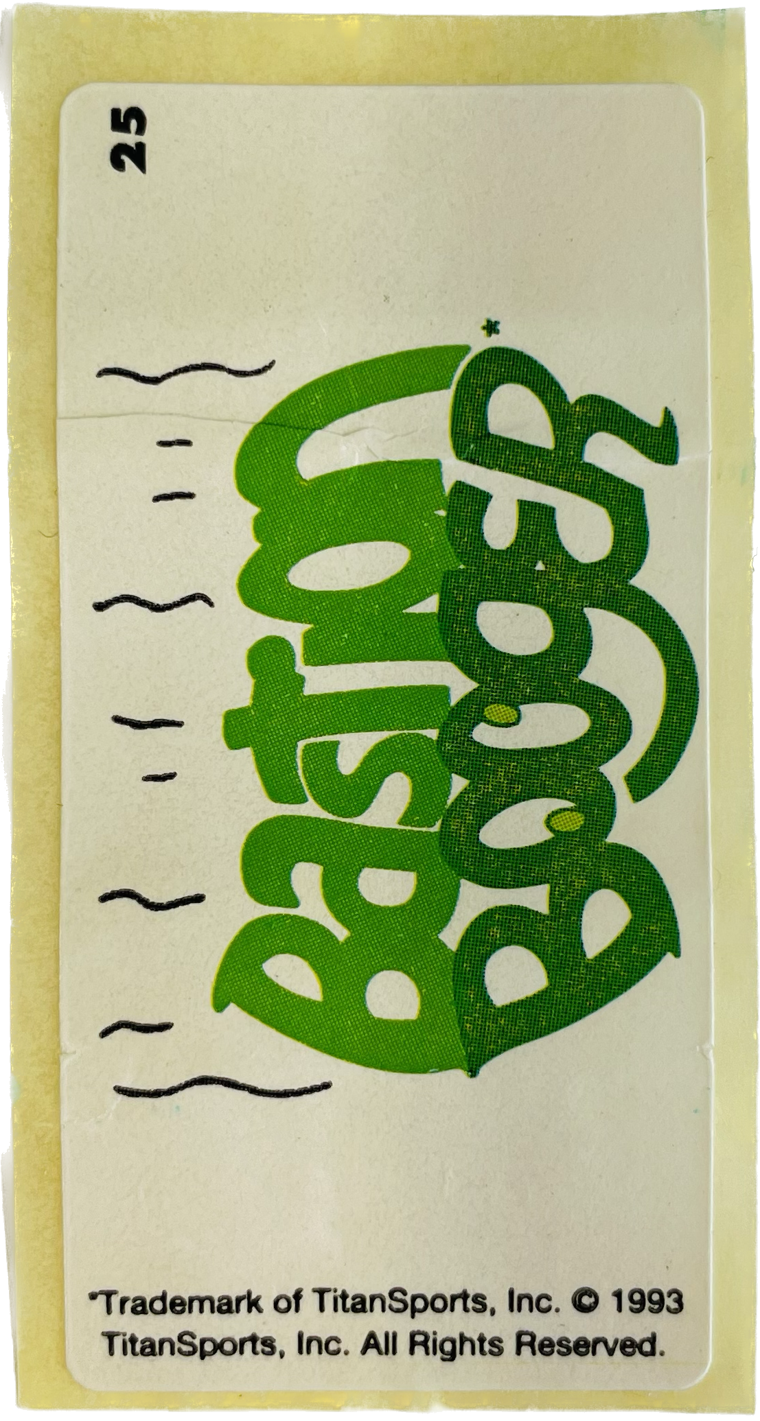 WWF Dunkin Bubble Gum Stickers (1993) No. 25 Bastion Booger PW Catalog