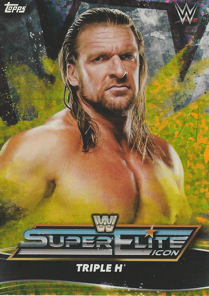 Topps WWE Superstars 2021 Triple H IC8 Yellow trading card PW Catalog
