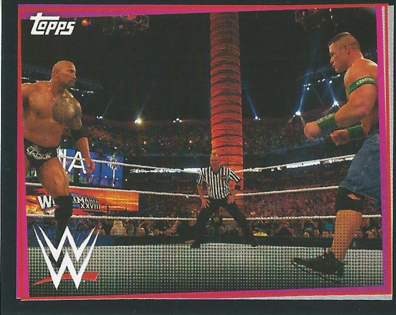 WWE Topps Road to WrestleMania Stickers 2021 The Rock vs. John Cena #280